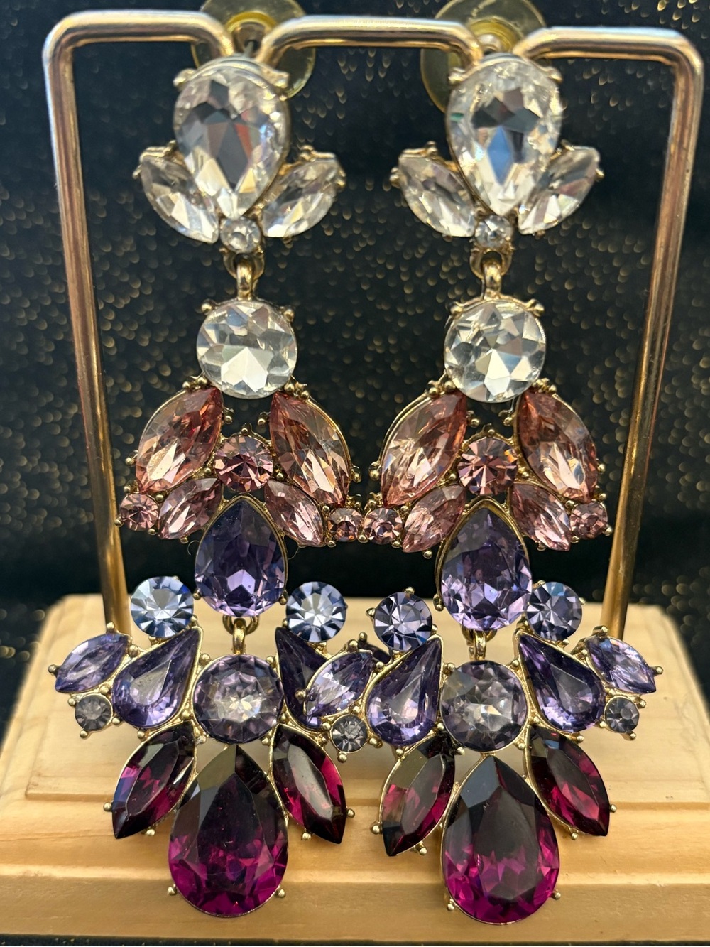 Statement Multi-Color Ombre Drop Earrings